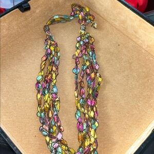 Multicolor Fabric Necklace